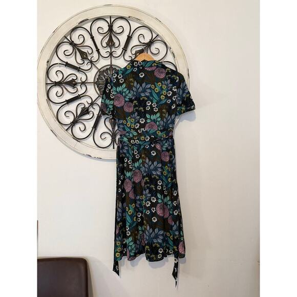 J.Crew x Abigail Borg Floral Shirt Dress Black Multi 00, XS - Picture 4 of 10